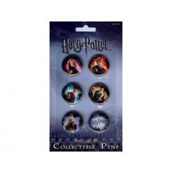 Pack 6 Badges Harry Potter Metal
