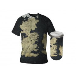 T-Shirt Tube Game of Thrones Westeros Map Taille S