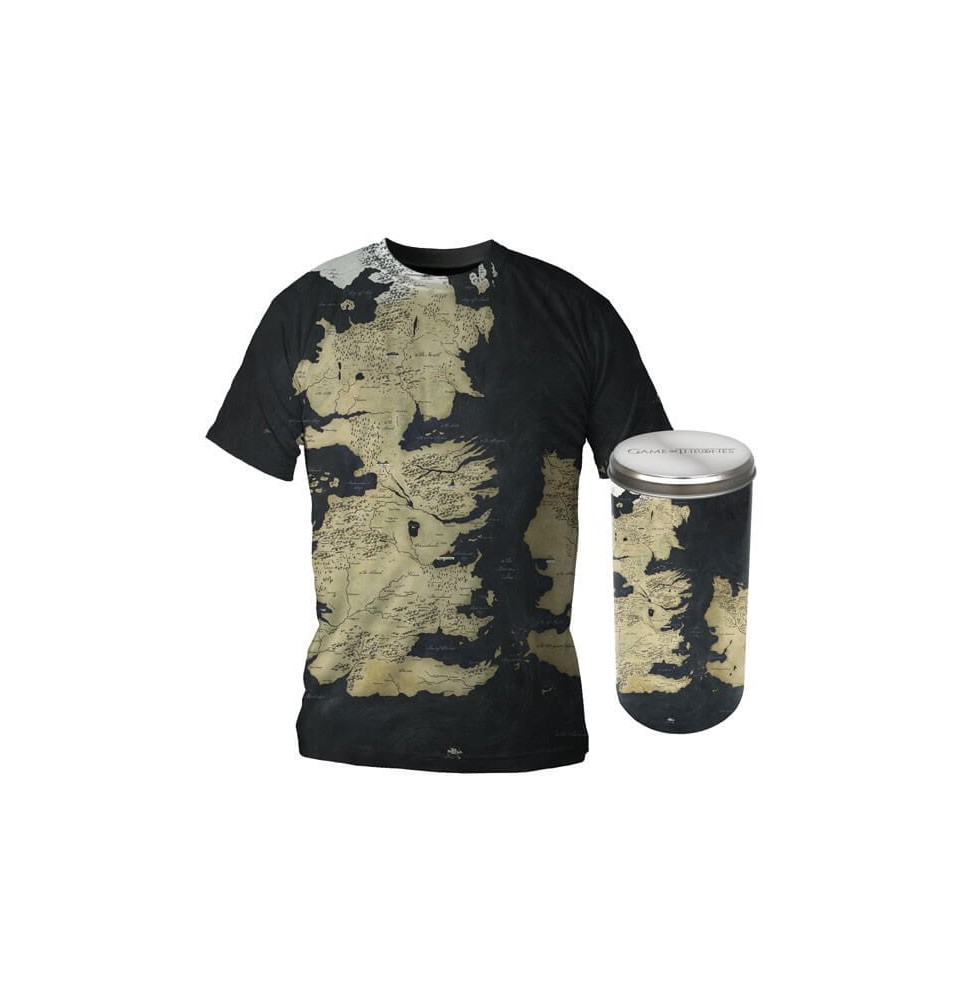 T-Shirt Tube Game of Thrones Westeros Map Taille S