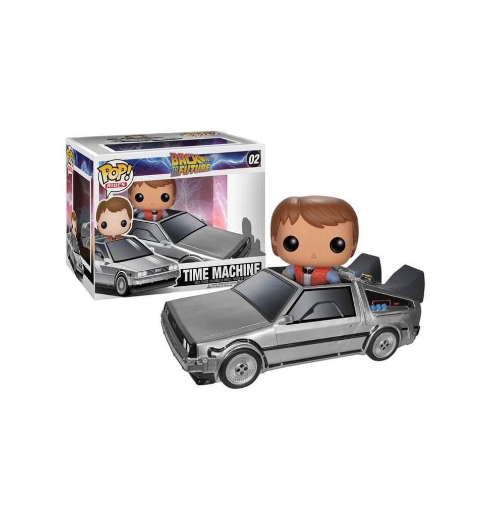 Figurine Retour vers le futur - Delorean & Marty Mcfly Pop 20cm - F