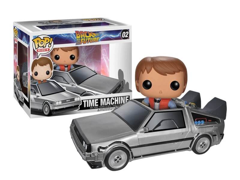 Figurine Retour vers le futur - Delorean & Marty Mcfly Pop 20cm - F