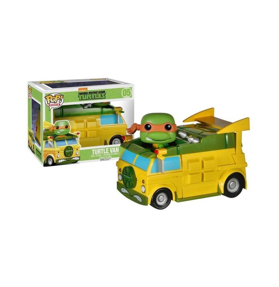 Figurine Tortues Ninja - Turtle Van & Michelangelo Pop 10cm