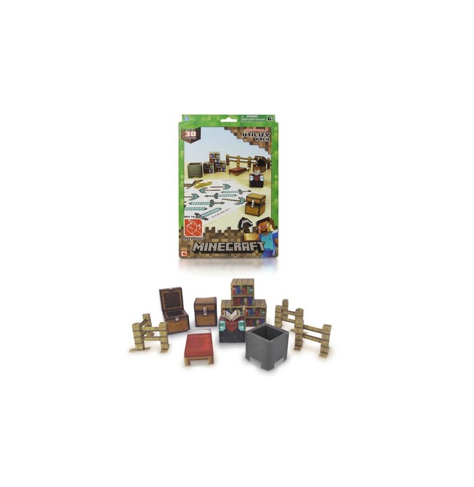 Figurine - Minecraft - Set 30 modèles Papercraft Utility Pack