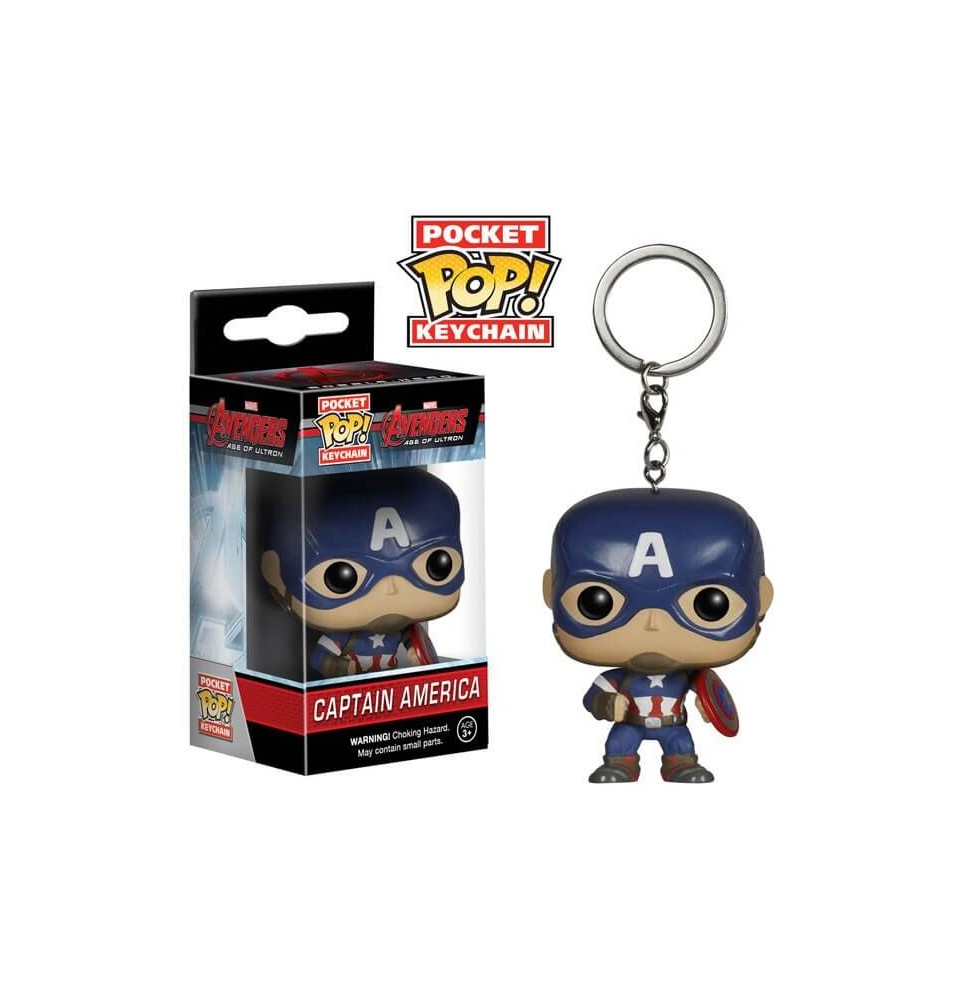 Porte Clé Marvel Avengers - Captain America Pop 4cm