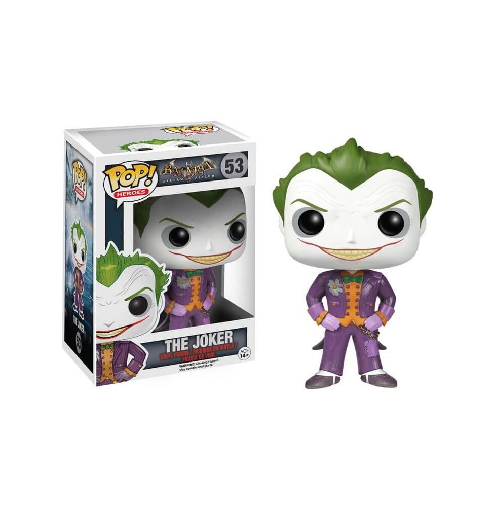 Figurine Batman Arkham Asylum - Joker Pop 10cm