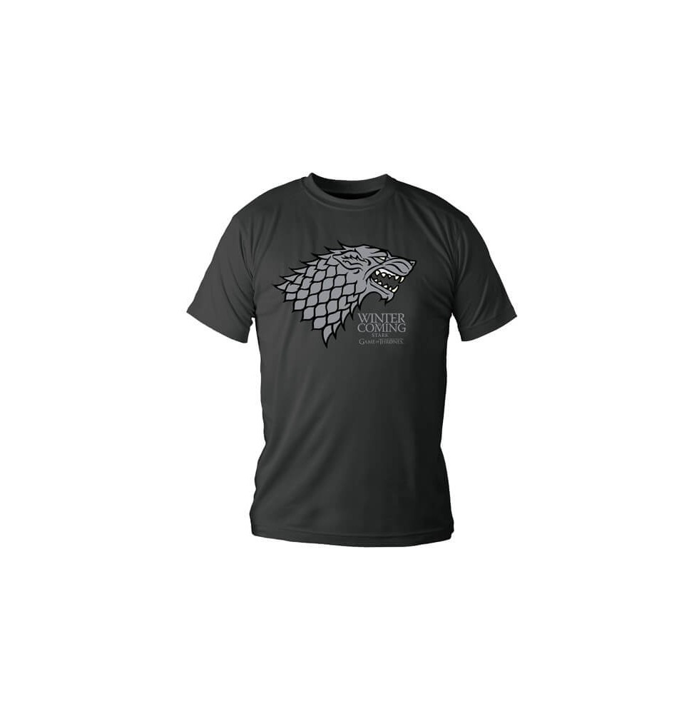 T-Shirt Game of Thrones Stark Noir Homme Taille S