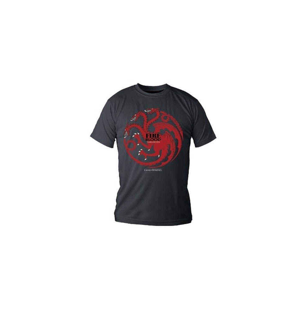 T-Shirt Game of Thrones Targaryen Noir Homme Taille S