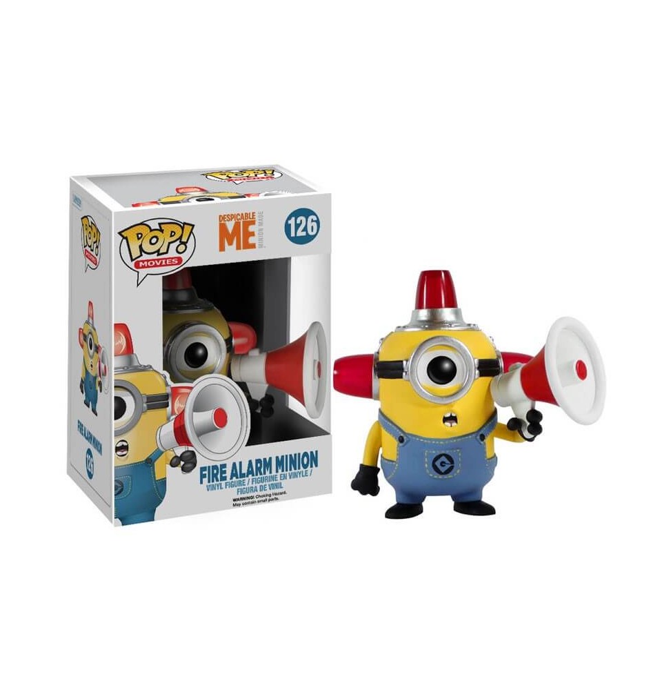 Figurine Moi Moche et Méchant - Fire Alarm Minion Pop 10cm