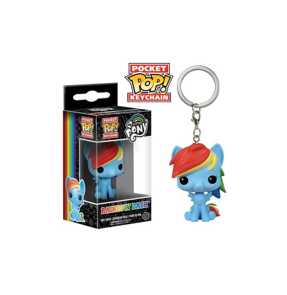 Porte Clé My Little Pony - Rainbow Dash Pocket Pop 4cm