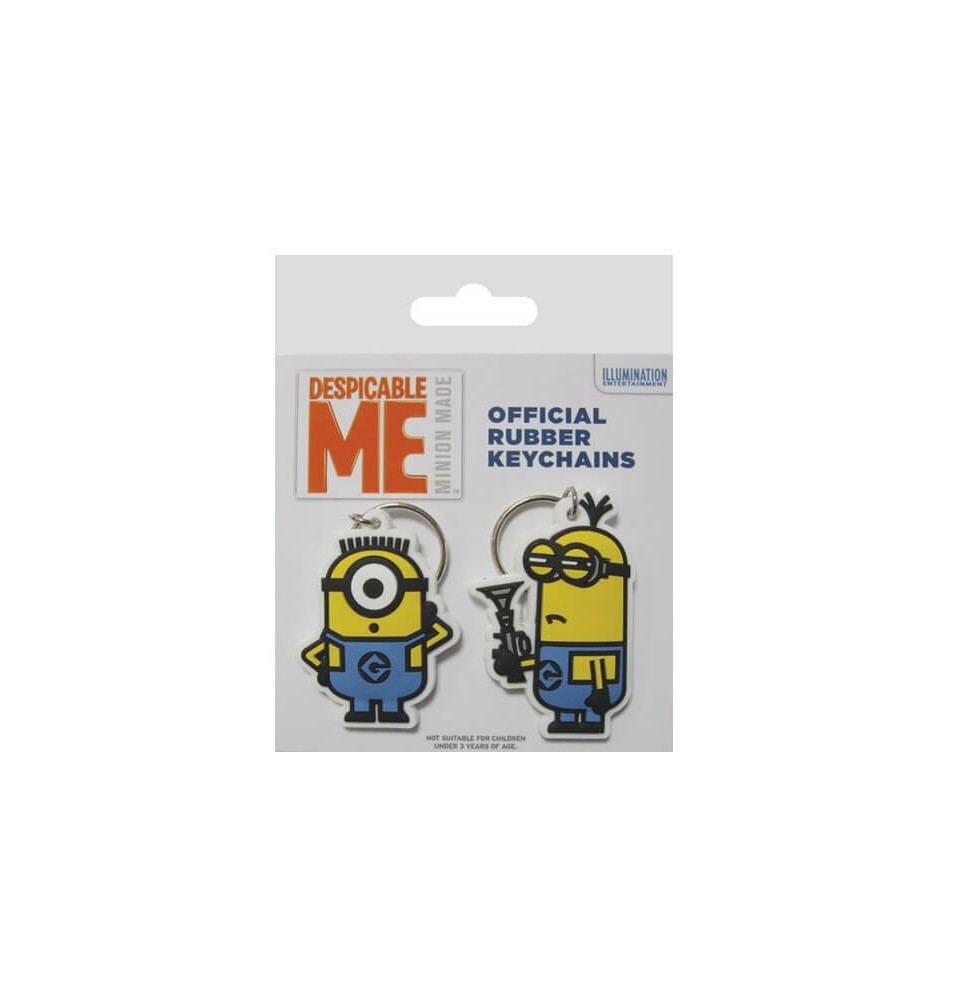 Porte Clé Moi Moche Et Méchant - Pack 2 Minions Gomme 5cm