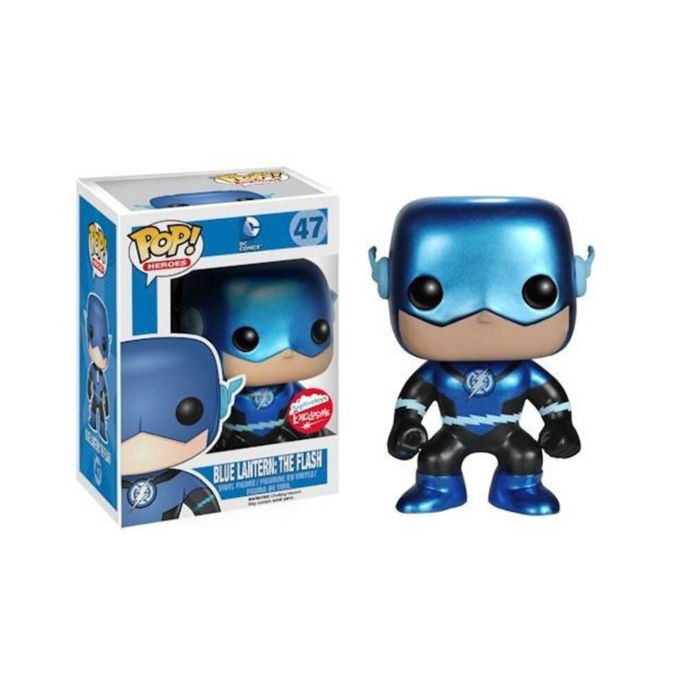 Figurine DC Comics - Blue Lantern Flash Metal Exclu Pop 10cm