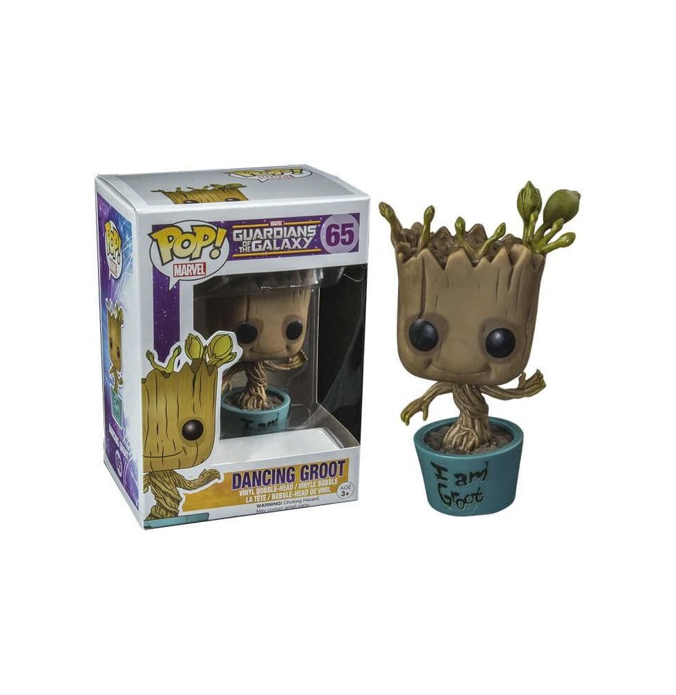 Figurine Guardians of the Galaxy - Dancing Groot Blue Exclu Pop 10cm