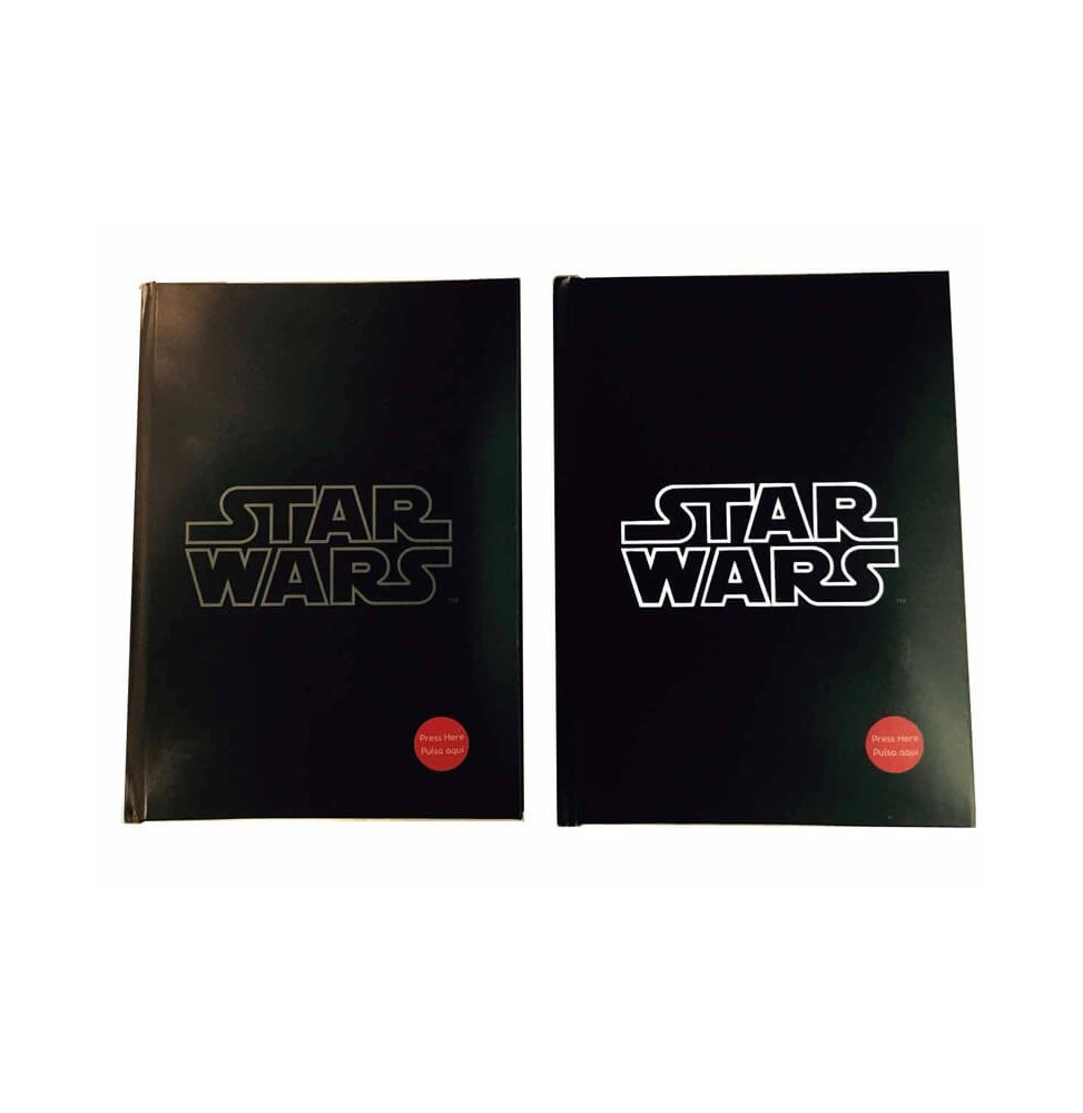 Notebook Lumineux Stars Wars - Logo blanc Exclu 15x20cm