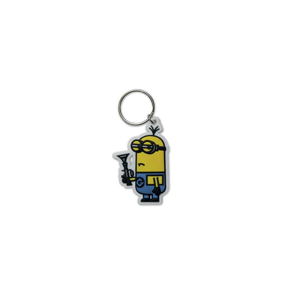 Porte Clé Minions - Armed Minion Gomme 6cm