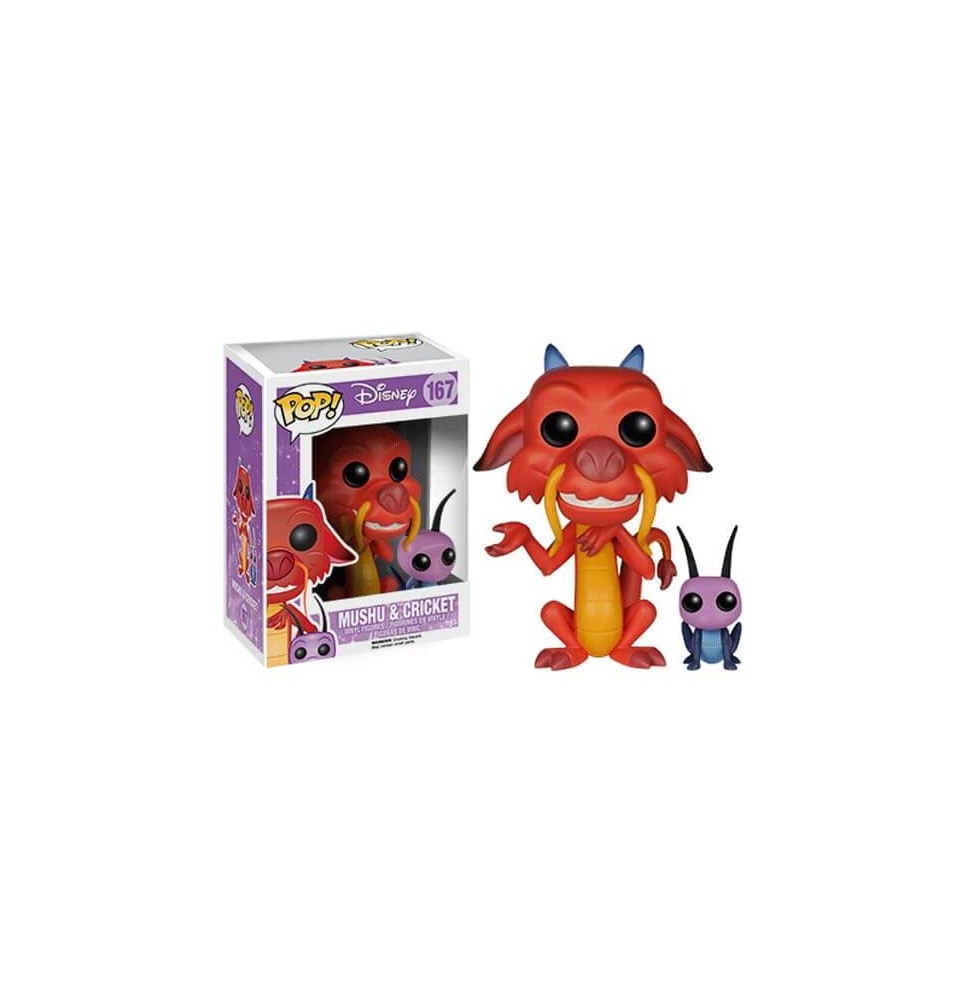 Figurine Disney - Mulan Mushu et Cricket Pop 10cm