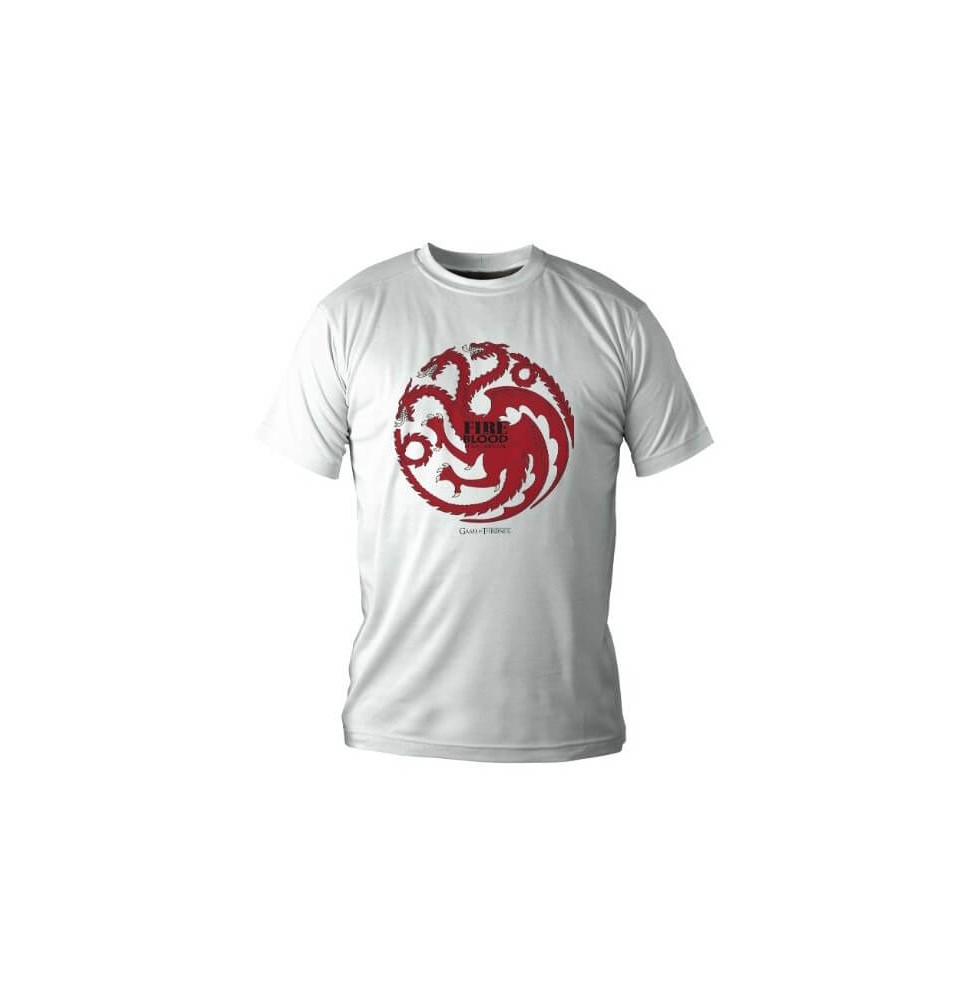 T-Shirt Game of Thrones - Targaryen Blanc Homme Taille S