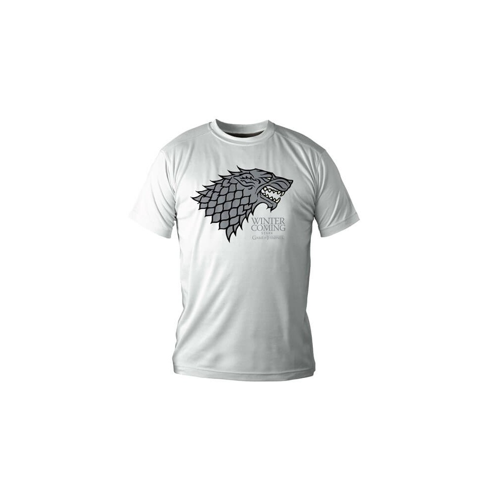 T-Shirt Game of Thrones - Stark Blanc Homme Taille M