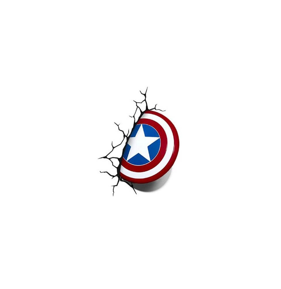 Lampe Murale 3D Deco Light Marvel - Captain America Shield