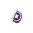 Lampe Murale 3D Deco Light Marvel - Captain America Shield