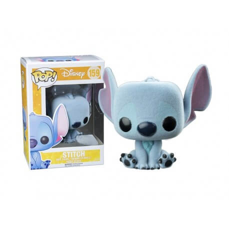 Figurine Disney Lilo et Stitch - Stitch Assis Flocked Exclu Pop 10cm