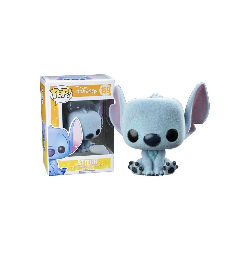 Figurine Disney Lilo et Stitch - Stitch Assis Flocked Exclu Pop 10cm