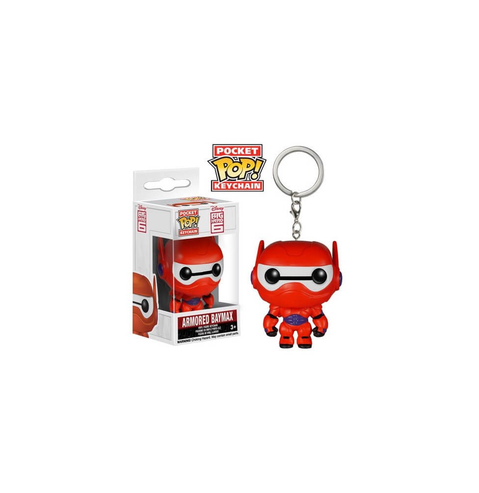 Porte Clé Disney Big Hero 6 - Baymax in Armor Pocket Pop 4cm