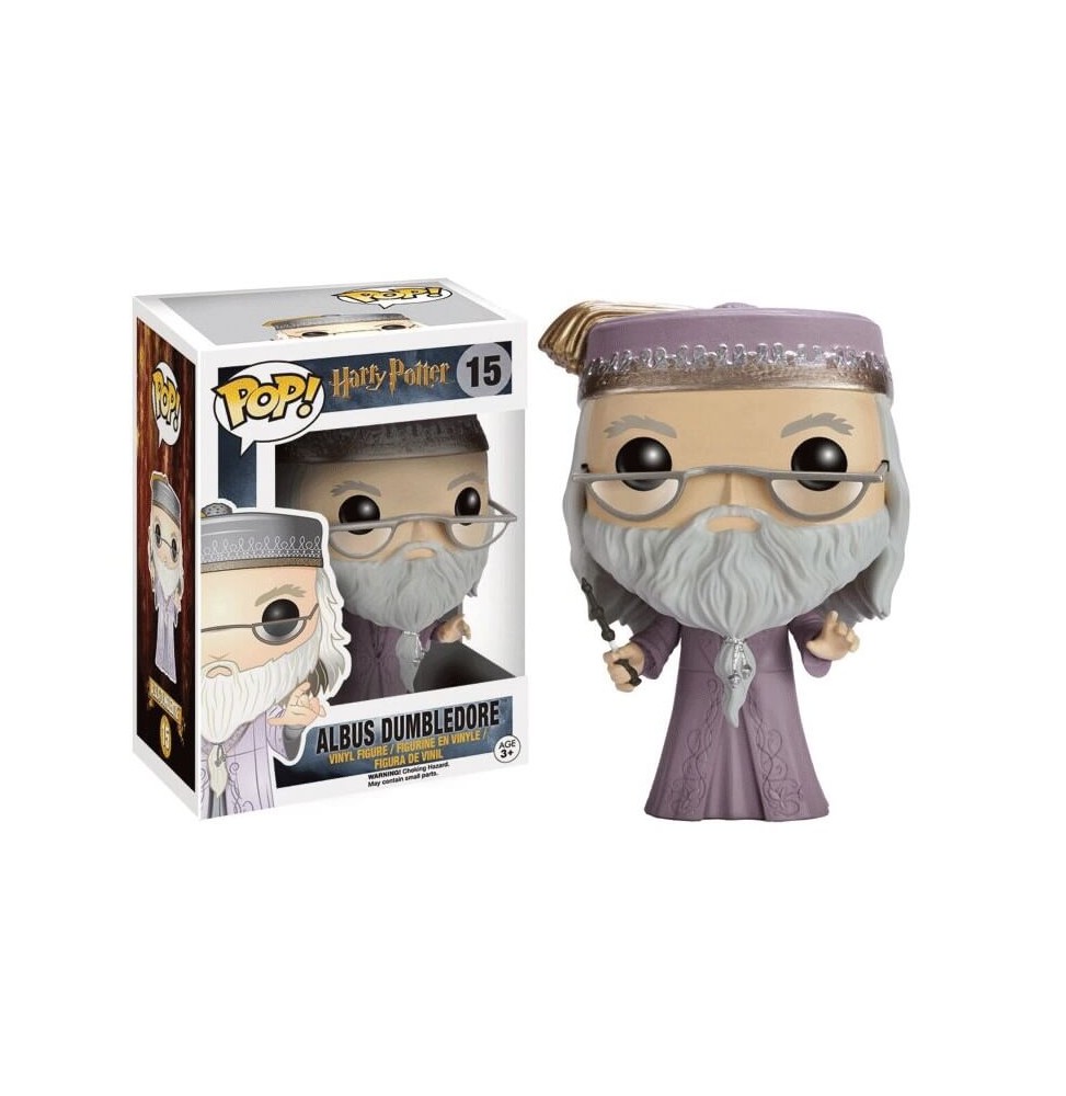 Figurine Harry Potter - Albus Dumbledore avec baguette magique Pop 10cm