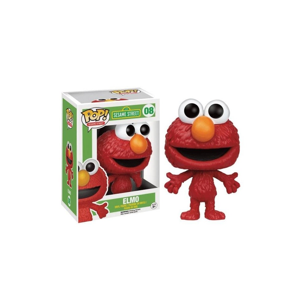 Figurine Sesame Street - Elmo Flocked Exclu Pop 10cm