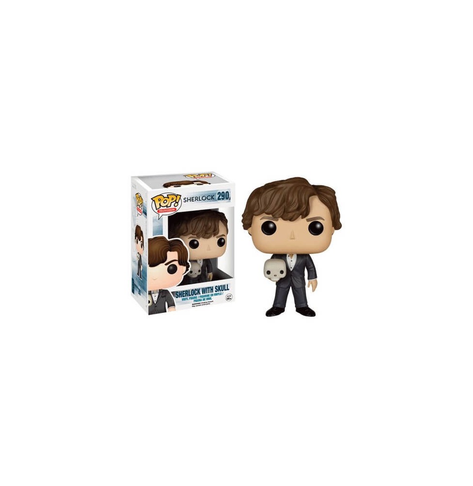 Figurine Sherlock - Sherlock avec Crâne Exclu Pop 10cm