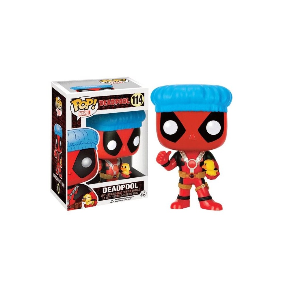 Figurine Marvel - Deadpool Shower Cap and Ducky Exclu Pop 10cm