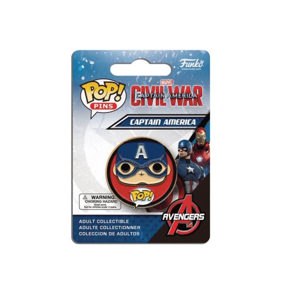 Pins Marvel - Civil War - Captain America Pop 3cm