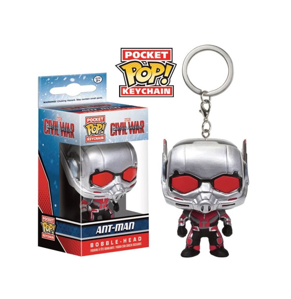 Porte Clé Captain America - Civil War - Ant-Man Pocket Pop 4cm