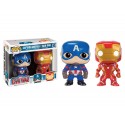 Figurine Captain America - Civil War - Pack Captain America et Iron Man Pop 10cm