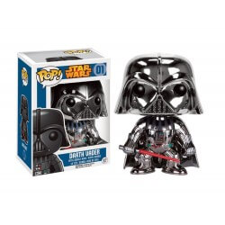 Figurine Star Wars - Darth Vader Chrome Exclu Pop 10cm