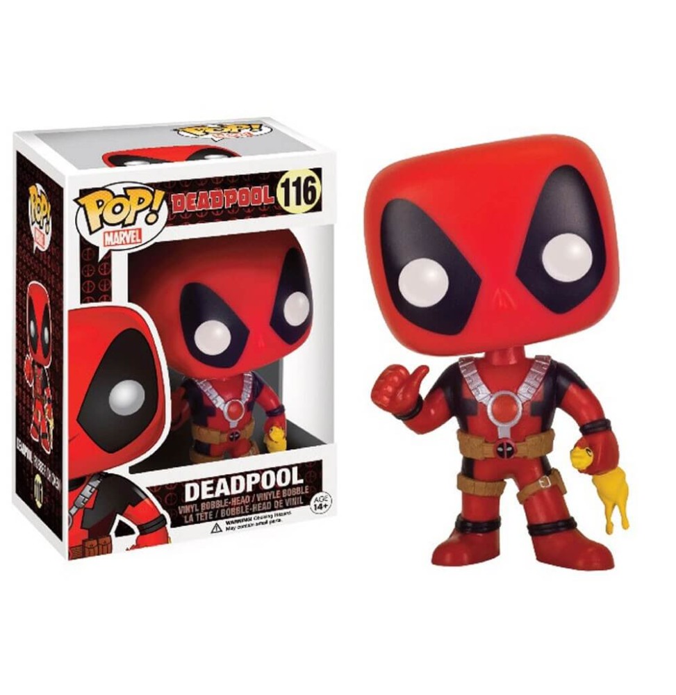 Figurine Marvel - Deadpool Poulet Caoutchouc Exclu Pop 10cm