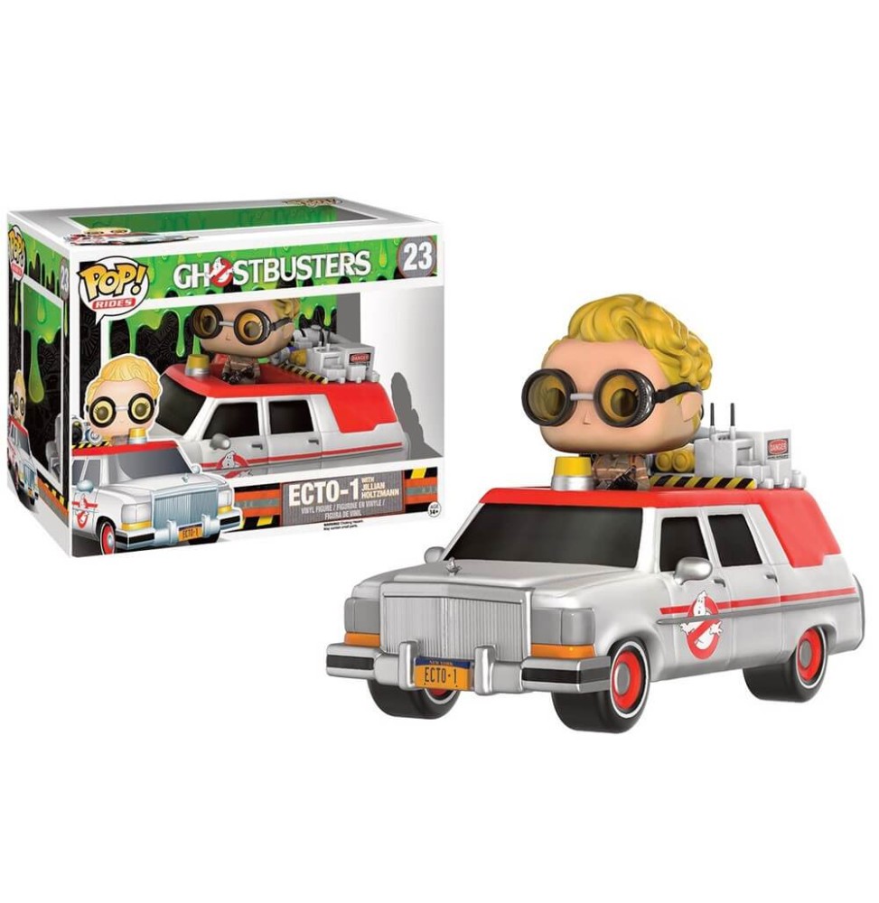 Figurine Ghostbusters 2016 - Rides Ecto-1 With Jillian Holtzmann Pop 18cm