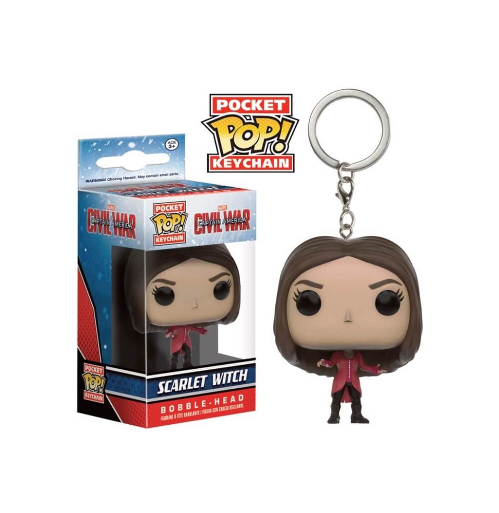 Porte Clé Marvel Civil War - Scarlet Witch Pocket Pop 4cm