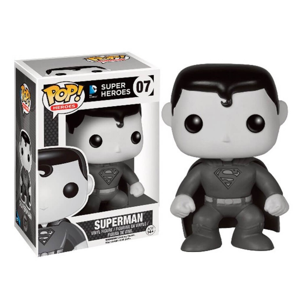 Figurine DC Heroes - Superman B&W Exclu Pop 10cm