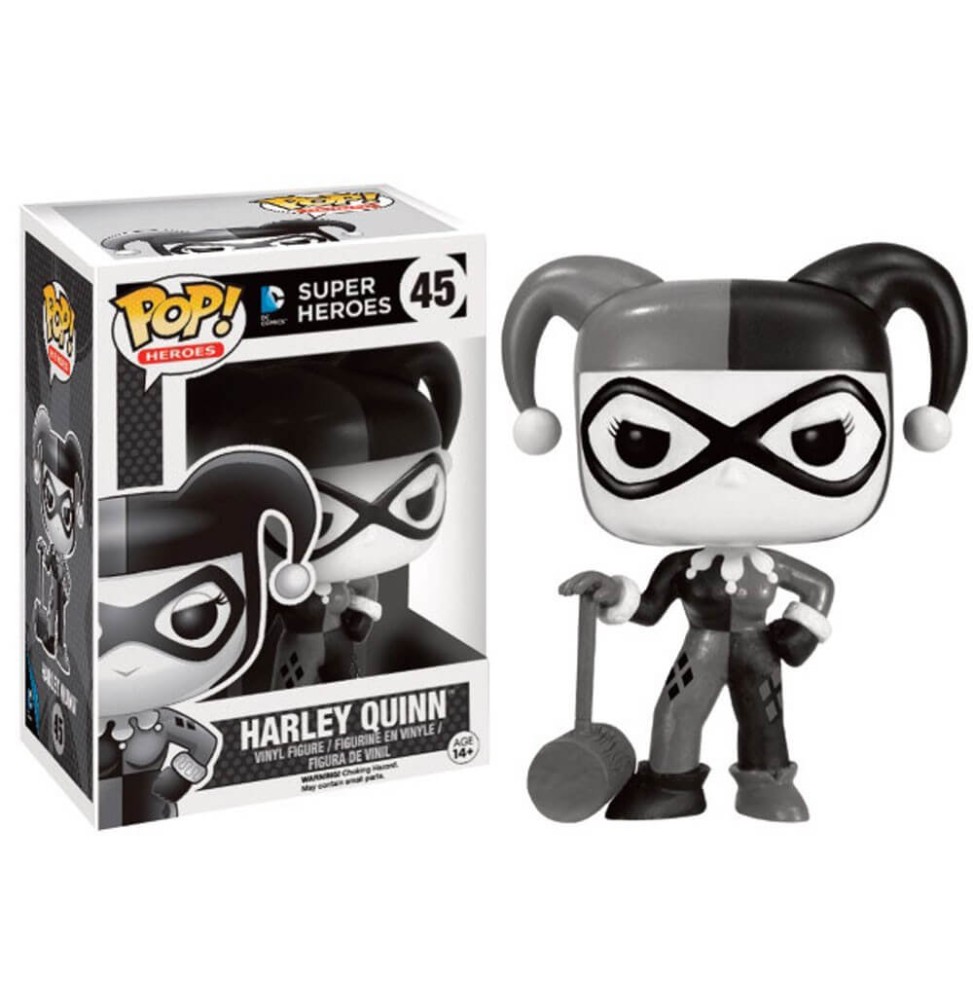 Figurine DC Heroes - Harley Quinn Maillet B&W Exclu Pop 10cm