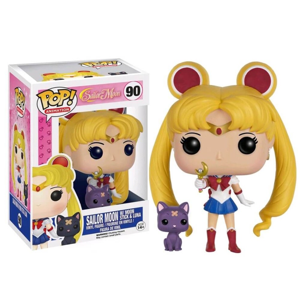 Figurine Sailor Moon - Sailor Moon Stick & Luna Exclu Pop 10cm