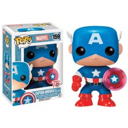 Figurine Marvel - Captain America 75Th Anniv Bouclier Photon Exclu Pop 10cm