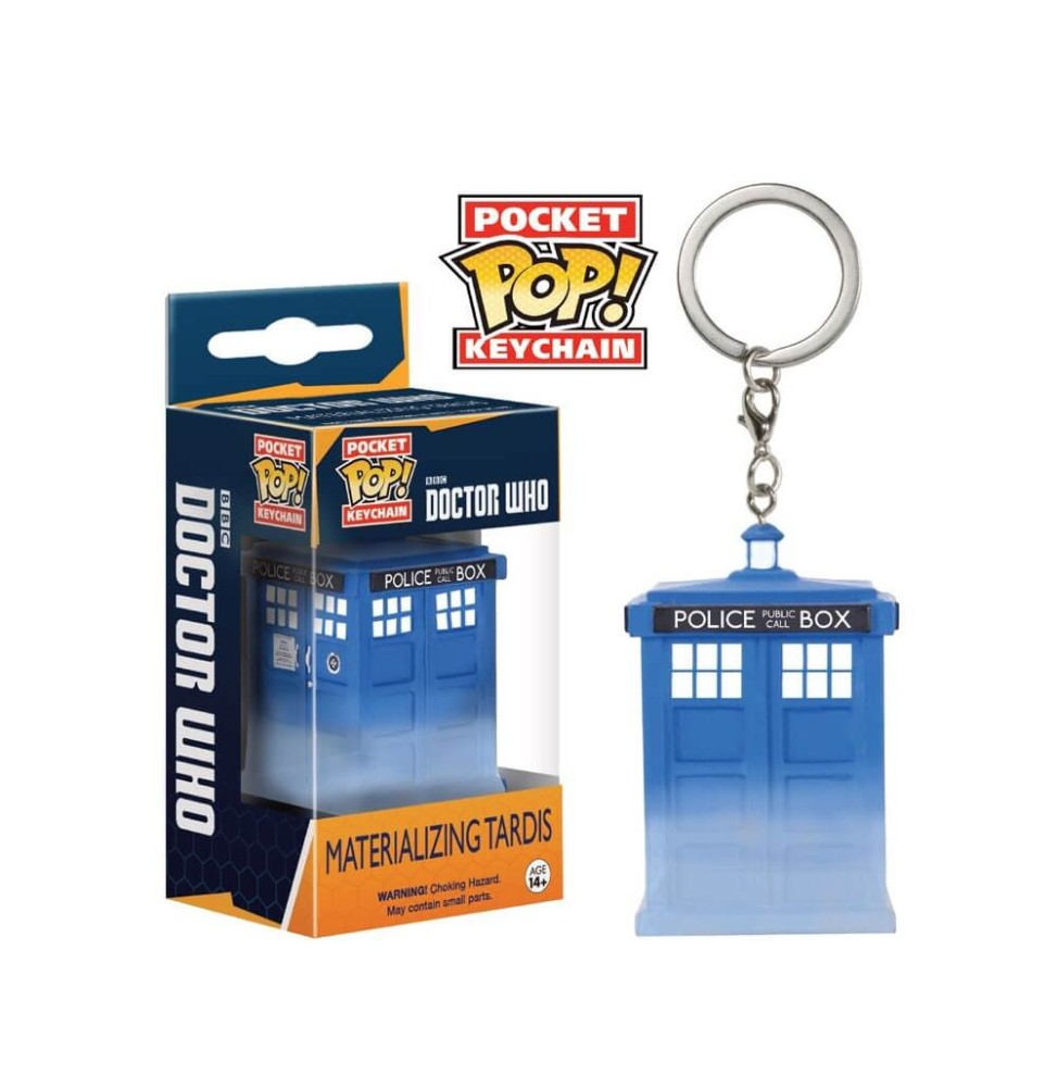 Porte Clé Doctor Who - Tardis Materializing Exclu Pocket Pop 4cm