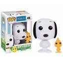 Figurine Snoopy Peanuts - Snoopy et Woodstock Flocked Exclu Pop 10cm