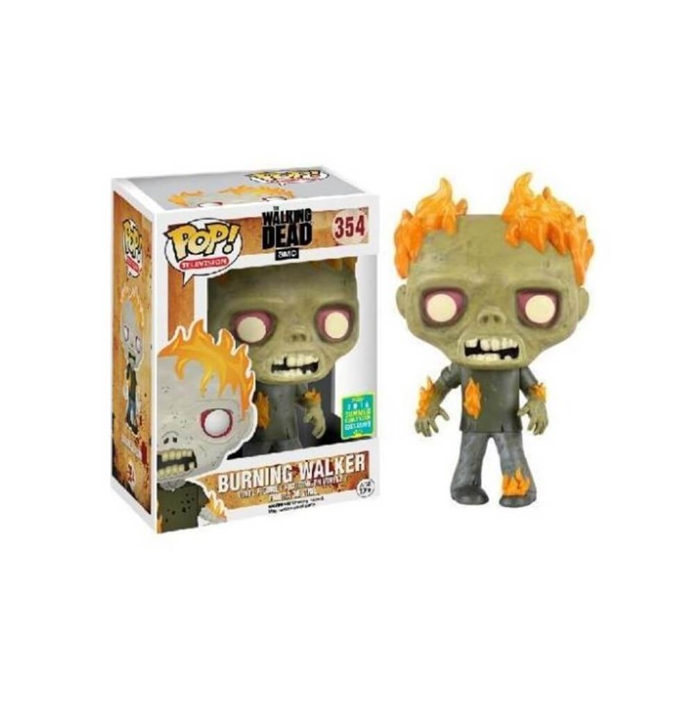 Figurine Walking Dead - Burning Walker Exclu Pop 10cm