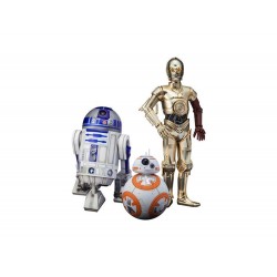 Statue Star Wars Episode 7 - Pack de 3 Droides BB-8 / C3-PO / R2-D2 17cm
