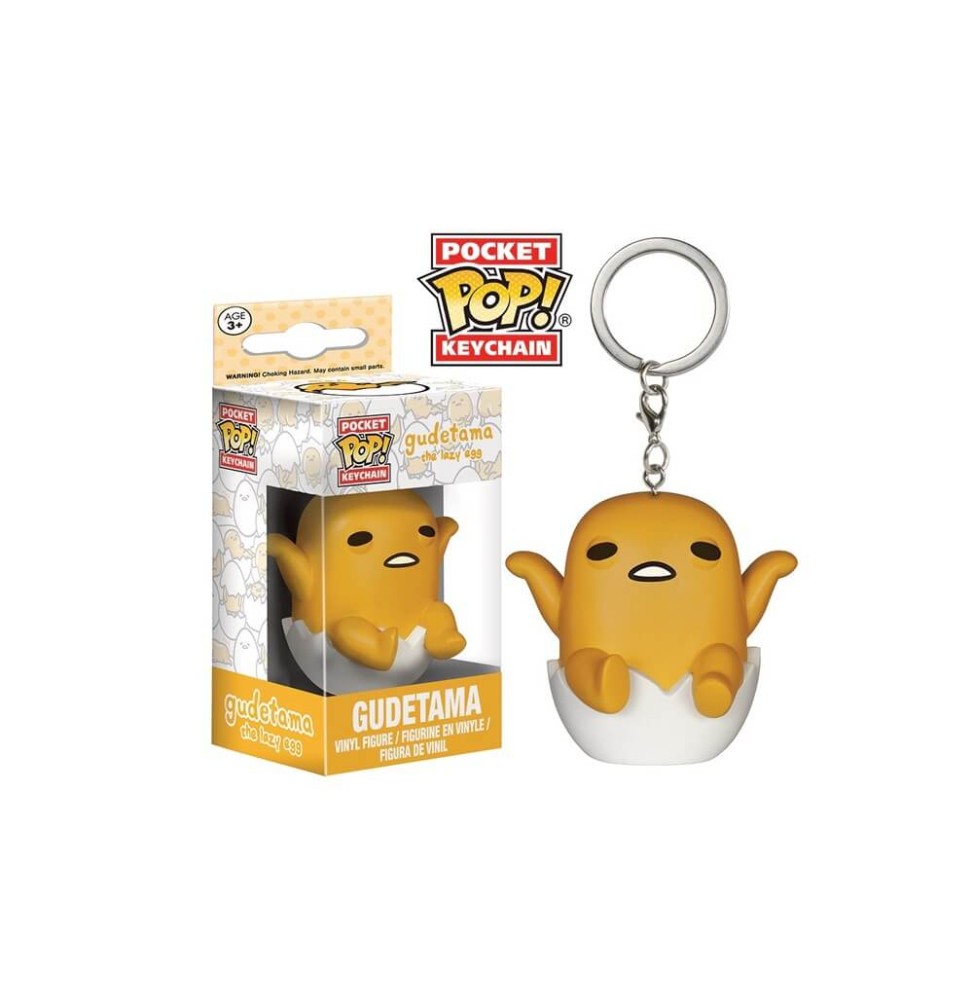 Porte Clé Gudetama - Gudetama the Lazy Egg Pocket Pop 4cm