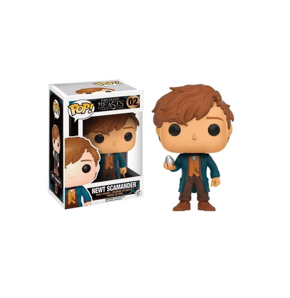 Figurine Harry Potter Les Animaux Fantastiques - Newt Scamander With Egg Pop 10cm