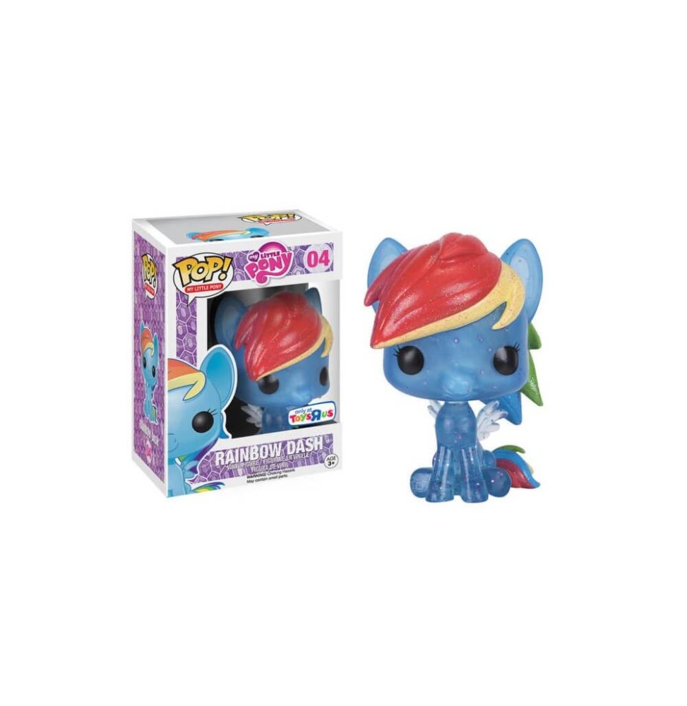 Figurine My Little Pony - Rainbow Dash Glitter Exclu Pop 10cm