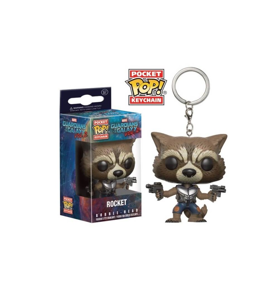 Porte Clé Guardians of the Galaxy 2 - Rocket Raccoon Pocket Pop 4cm