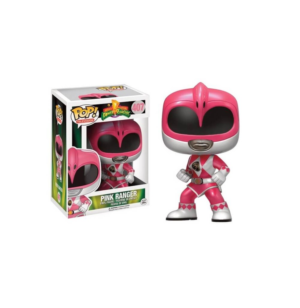 Figurine Power Rangers - Pink Ranger Metallic Exclu Pop 10cm